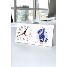 Baba Günü Temalı Şık Dekoratif Masa Saati, Sevgiyle Tasarlanmış Hediye Seçeneği