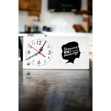 Sevgiliye Özel Yazılı Ahşap Masa Saati, Şık ve Anlamlı Hediye