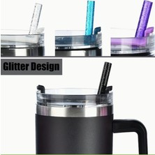 1 Adet  Stanley 40/30 Oz Tumb. Termos Için Renkli Parıltılı Yedek Pipet, 30,48  cm  Boy / 9,5 mm  Çap
