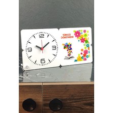 Şık Ahşap Masa Saati Türkçe Öğretmeni Temalı, Hediye Fikri