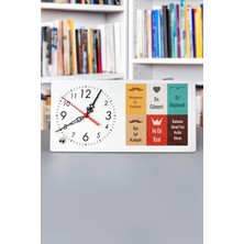 Baba Günü Için Şık Masa Saati, Beyaz Renkli ve Özel Tasarım