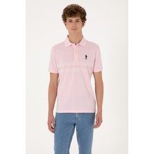 U.S. Polo Assn. Erkek Regular Fit Polo Yaka Açık Pembe Tişört 50306852-VR078
