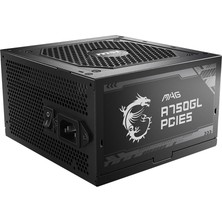 MSI MAG A750GL PCIE5 750W 80+ Gold PCIe5.0 Tam Modüler Siyah Güç Kaynağı