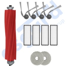 Roborock Q Revo L Uyumlu 1 Ana Fırça 4 Yan Fırça 4 Filtre 2 Mop