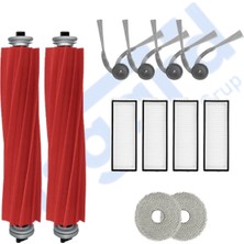 Roborock Q Revo L Uyumlu 2 Ana Fırça 4 Yan Fırça 4 Filtre 2 Mop