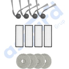 Roborock Q Revo L Uyumlu 4 Yan Fırça 4 Filtre 4 Mop