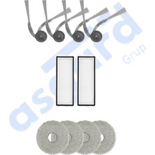 Roborock Q Revo L Uyumlu 4 Yan Fırça 2 Filtre 4 Mop