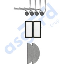 Asgard Grup ROBOROCK S8 PRO/S8 PRO+ Uyumlu  4 Yan Fırça 2 Filtre 2 Mop