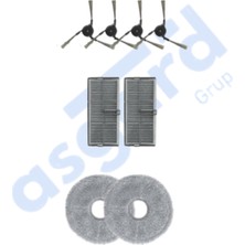 Dreame X40 MASTER-X40 ULTRA-L40 Ultra Uyumlu 4 Yan Fırça 2 Filtre 2 Mop