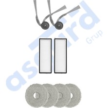 Roborock Q Revo L Uyumlu 2 Yan Fırça 2 Filtre 4 Mop