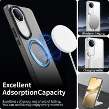 Digital Computer Home Vivo V50 5g Kılıf Magsafe Anti Drop Hibrit Telefon Arka Kapağı ile Uyumlu-Siyah (Yurt Dışından)