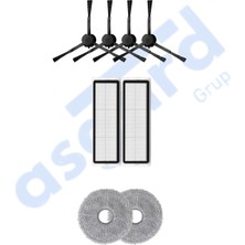 Dreame X20 MAX-X20 Pro Uyumlu 4 Yan Fırça 2 Filtre 2 Mop