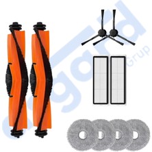 Dreame X20 MAX-X20 Pro Uyumlu 2 Ana Fırça 2 Yan Fırça 2 Filtre 4 Mop