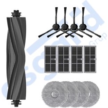 Asgard Grup Dreame D20 ULTRA-X30 PRO-L10S PRO ULTRA-X30 ULTRA Uyumlu 1 Ana Fırça 4 Yan Fırça 4 Filtre 4 Mop