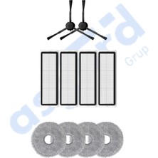Dreame X20 MAX-X20 Pro Uyumlu 2 Yan Fırça 4 Filtre 4 Mop