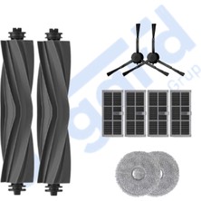 Asgard Grup Dreame D20 ULTRA-X30 PRO-L10S PRO ULTRA-X30 ULTRA Uyumlu 2 Ana Fırça 2 Yan Fırça 4 Filtre 2 Mop