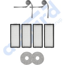 Roborock Saros Z70 Uyumlu 2 Yan Fırça 4 Filtre 2 Mop