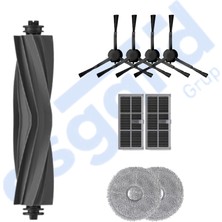 Asgard Grup Dreame D20 ULTRA-X30 PRO-L10S PRO ULTRA-X30 ULTRA Uyumlu 1 Ana Fırça 4 Yan Fırça 2 Filtre 2 Mop