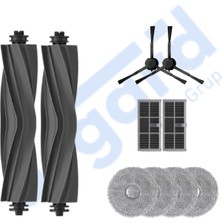 Asgard Grup Dreame D20 ULTRA-X30 PRO-L10S PRO ULTRA-X30 ULTRA Uyumlu 2 Ana Fırça 2 Yan Fırça 2 Filtre 4 Mop