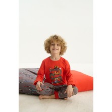 Erkek Çocuk Uzun Kol Kırmızı Pijama Takım C1T4N7O8