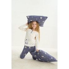 Kız Çocuk Uzun Kol Ekru Pijama Takım C4T9N6O8