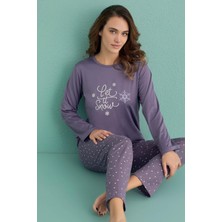 Kadın Uzun Kol Sandy Lila Pijama Takım C1T9N1O02-21