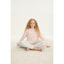 Kız Çocuk Uzun Kol Pembe Pijama Takım C2T5N7O8