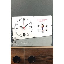 Beyaz Ahşap Masa Saati, Zarif ve Şık Tasarım