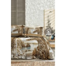 %100 Pamuk Ranforce Çeyizlik Luxury 5d Dijital Çift Kişilik Nevresim Takımı Kale