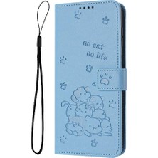 Mays Home1 Tecno Camon 40 4g Için Flip Case Pu Deri Deri Cüzdan Sevimli Kedi Kartı (Yurt Dışından)