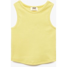 Koton Pamuklu Kolsuz Bisiklet Yaka Basic Crop Atlet