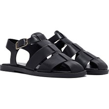 Sole Sisters Laayoune Düz Sandalet - Siyah
