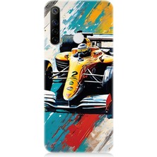Realme 6i Uyumlu Hızın Renkli Yarışı  Desenli Silikon Kılıf