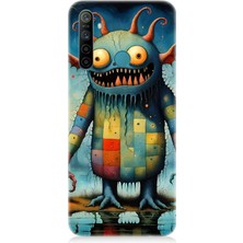 Realme 5i Uyumlu Tuhaf Canavar Gülümsemesi  Desenli Silikon Kılıf
