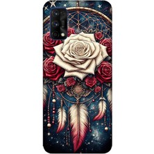 Realme 7 Pro Uyumlu Gül ve Düş Kapanı  Desenli Silikon Kılıf