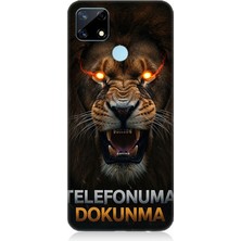 Realme 7i Uyumlu Aslanın Son Uyarısı Dokunma  Desenli Silikon Kılıf