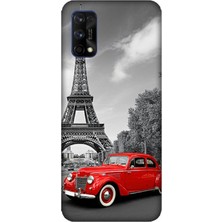 Realme 7 Pro Uyumlu Eyfel’in Yanında Klasik Araba  Desenli Silikon Kılıf