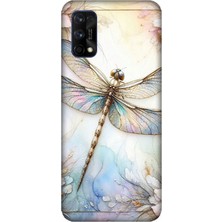 Realme 7 Pro Uyumlu Narince Konmuş Yusufçuk  Desenli Silikon Kılıf