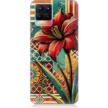 Realme 8 Uyumlu Desende Renkli Çiçek Baharı  Desenli Silikon Kılıf