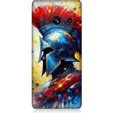 Realme 11 Pro Plus Uyumlu Kızıl Miğferli Savaşçı  Desenli Silikon Kılıf