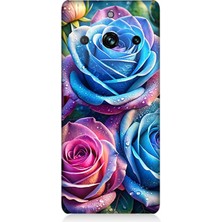 Realme 11 Pro Uyumlu Gökkuşağı Renkli Güller  Desenli Silikon Kılıf