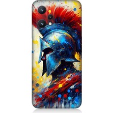 Realme 9 Pro 5g Uyumlu Kızıl Miğferli Savaşçı  Desenli Silikon Kılıf