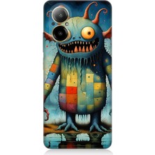 Realme 12 Lite Uyumlu Tuhaf Canavar Gülümsemesi  Desenli Silikon Kılıf