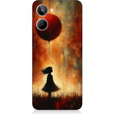 Realme 10 Uyumlu Balonlu Küçük Kız  Desenli Silikon Kılıf