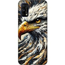 Realme 7 Pro Uyumlu Detaylı Kartal Bakışı  Desenli Silikon Kılıf