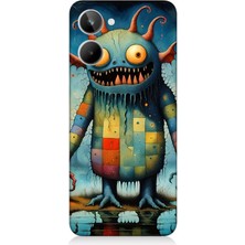 Realme 10 Uyumlu Tuhaf Canavar Gülümsemesi  Desenli Silikon Kılıf