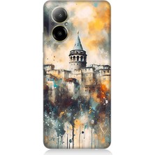 Realme 12 Lite Uyumlu Galata’da Renk Yağmuru  Desenli Silikon Kılıf