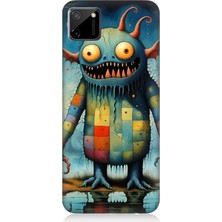 Realme C11 Uyumlu Tuhaf Canavar Gülümsemesi  Desenli Silikon Kılıf