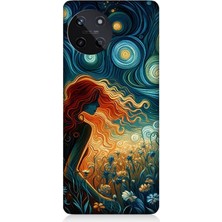 Realme 11 4g Uyumlu Yıldızlarla Uyuyan Kadın  Desenli Silikon Kılıf