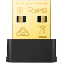 TP-Link Archer T2UB Nano, AC600 Mbps, Çift Bant, Wi-Fi 5 & Bluetooth 4.2, Ikisi Bir Arada USB Adaptör